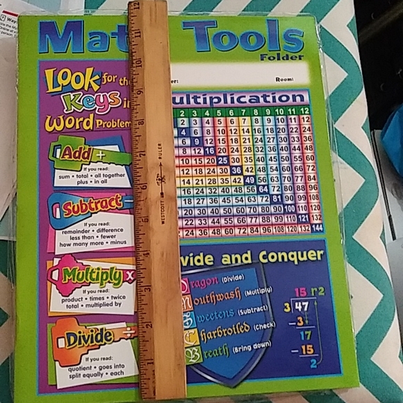 NWT Math Reference Four-Pocket Folder - Picture 6 of 8